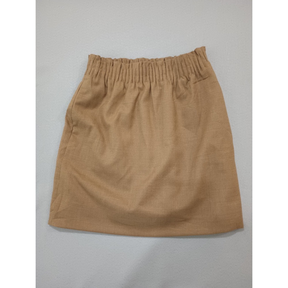 J Crew Beige Paperbag Waist Mini Skirt Tan Lined Short Skirt Womens Size 00